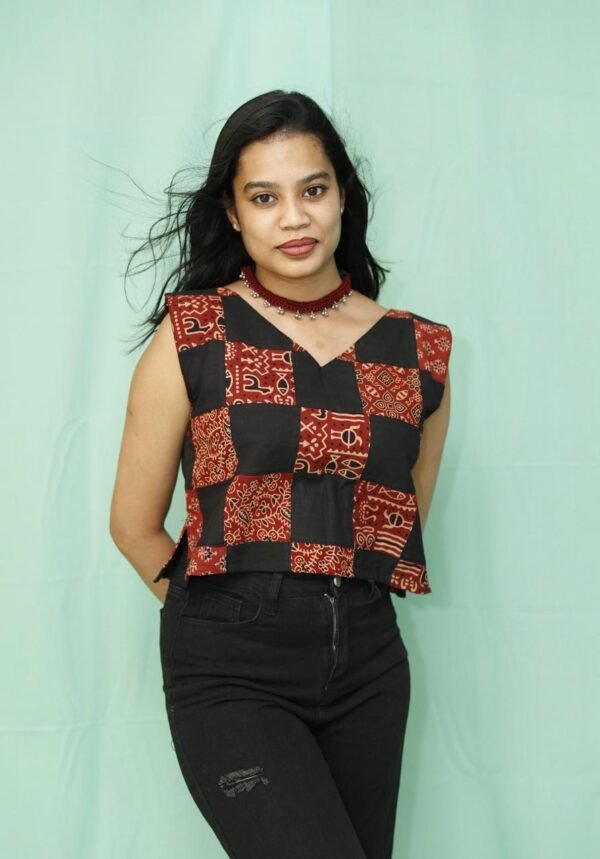 Ajrakh Crop Top