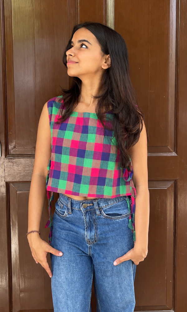Arohi Checked Short Top